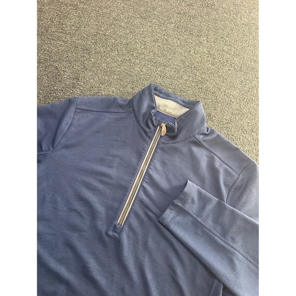 Vineyard Vines Other - Vineyard Vines Jim Nantz Quarter Zip Pullover Navy Blue Mens Medium Stretch Prep